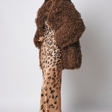 Pink Memories Dress With Sleeves And Lace Animal Degrade