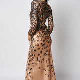 Pink Memories Dress With Sleeves And Lace Animal Degrade