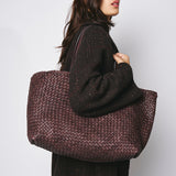 Massimo Palomba Bag Regina Wood Handwoven Calf Leather