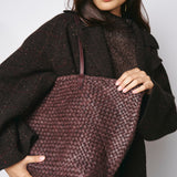 Massimo Palomba Bag Regina Wood Handwoven Calf Leather