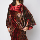 Pierre-Louis Mascia Red Velvet Dress Kanpur 12619 516527