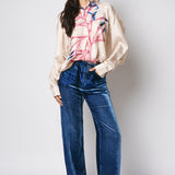 Pierre-Louis Mascia Trousers Kanpur Velour Denim Effect 12699