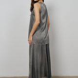 Avant Toi Grey Silk Top V00210