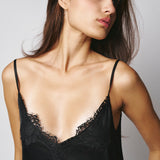 Pink Memories Slip Dress With Slit And Lace