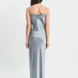 Pink Memories Long Slip Dress With Lace 11800