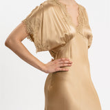 Pink Memories Short Sleeves Dress With Lace