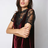 Pink Memories Wide Shoulder Dress With Lace 11937