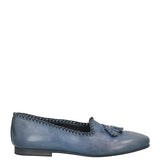 Pantanetti Blue Leather Loafers