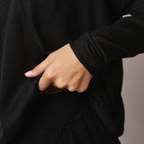 Isabel Benenato Black V-Neck Knit Sweater DK03F25