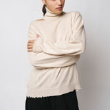 Uma Wang Beige High Neck Top UK7134
