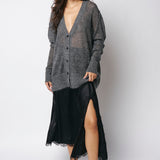 Pink Memories Asymmetrical Skirt With Slit And Lace