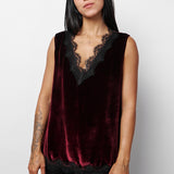 Pink Memories Wide Shoulder Top With Lace 11937/T