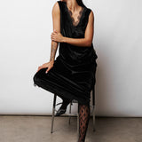 Pink Memories Wide Shoulder Dress With Lace 11937