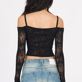 Isabel Benenato Open Shoulder Top