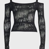 Isabel Benenato Open Shoulder Top