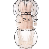 Nadya Dzyak White And Black Poetry Long Tulle Dress