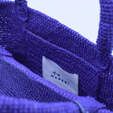 Manebi Natural Raffia Summer Bag Medium Lavender V 7.8 AN