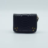 Jerome Dreyfuss Python Zip And Button Noir Wallet 44ANDPY