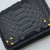 Jerome Dreyfuss Python Zip And Button Noir Wallet 44ANDPY