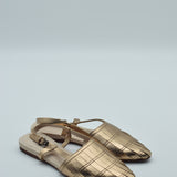 Pantanetti Back Sling Mules Shiny Cipria