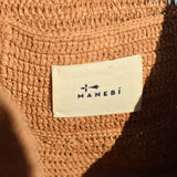 Manebi Raffia Palm square tote Beige V 2.2 DI