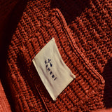 Manebi Raffia Palm square tote Terracotta V 7.9 DI