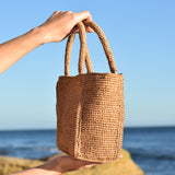 Manebi Natural Raffia Sunset Bag Small Tan V 2.2 AA
