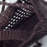 Manebi Natural Raffia Sunset Bag Mini Net Chocolate V 7.4 CP