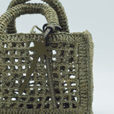 Manebi Natural Raffia Sunset Bag Mini Net Mineral Green V 7.7 CP