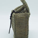 Manebi Natural Raffia Sunset Bag Mini Net Mineral Green V 7.7 CP