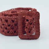 Manebi Raffia Belt Rust V 7.9 CN