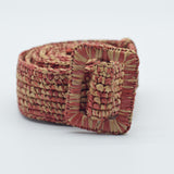 Manebi Raffia Belt Rust Tan V 8.6 CM