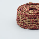 Manebi Raffia Belt Rust Tan V 8.6 CM