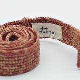 Manebi Raffia Belt Rust Tan V 8.6 CM