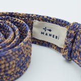 Manebi Natural Raffia Belt Lavender Tan V 8.5 CM