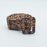 Manebi Raffia Belt Chocolate Tan V 8.7 CM