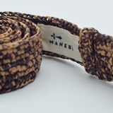 Manebi Raffia Belt Chocolate Tan V 8.7 CM