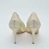 Antonio Barbato Gold Crystal Pumps