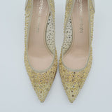 Antonio Barbato Gold Crystal Pumps