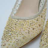 Antonio Barbato Gold Crystal Pumps