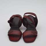 Pantanetti Lagos Rosewood Bordeaux Leather Sandals