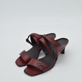 Pantanetti Lagos Rosewood Bordeaux Leather Sandals
