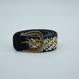 Post&Co Belt Black suede multi studs 10505