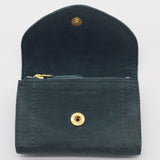 Jerome Dreyfuss Green Taurillon Button Wallet 44HELMPMTA