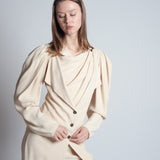 Erika Cavallini Cream Buttoned dress