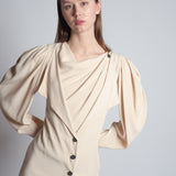 Erika Cavallini Cream Buttoned dress