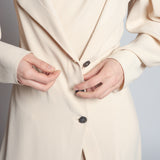 Erika Cavallini Cream Buttoned dress
