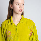 Vineetrahul Lime velvet dress