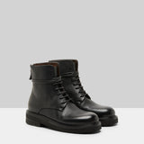 Marsell Parrucca Anfibio Zip Pelle Vitello Nero Boots