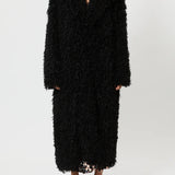 Pink Memories Long Faux Fur Coat